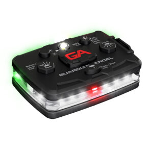 guardian angel safety device with white and green lights