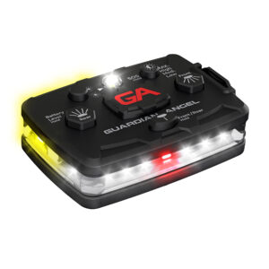 guardian angel safety device with white and yellow lights