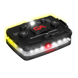 guardian angel safety device with white and yellow lights