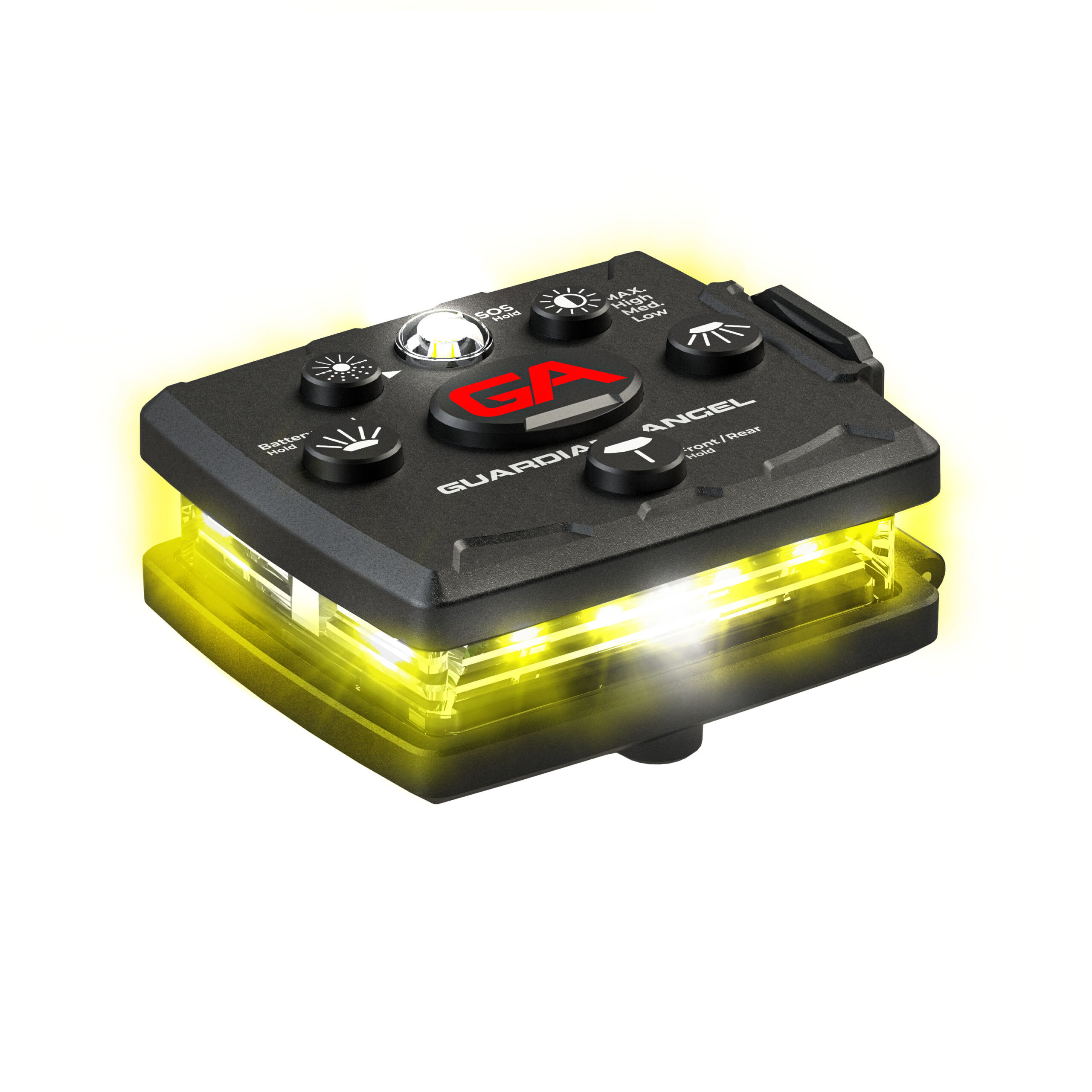 small guardian angel safety device with yellow lights