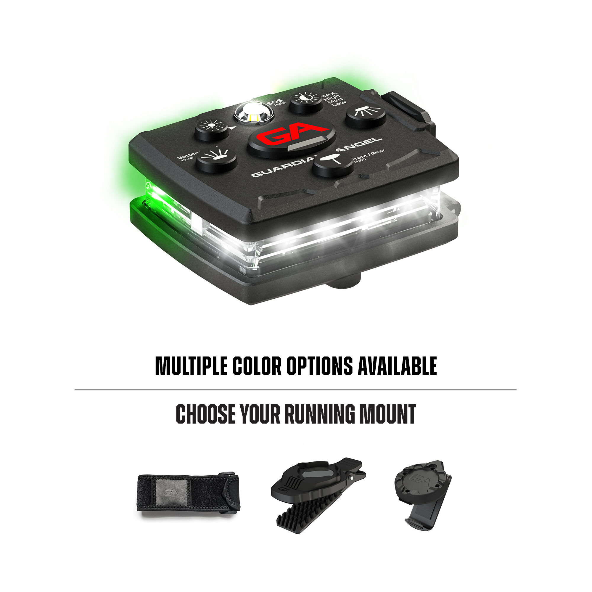 Guardian Angel multicolored wearable running safety light