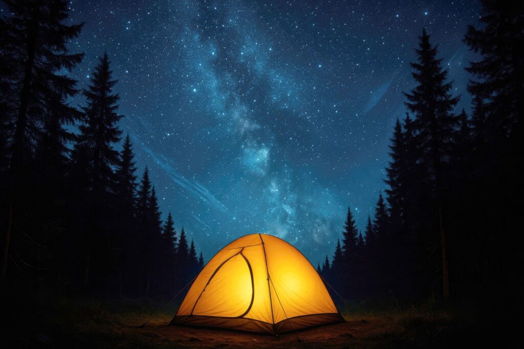 Tent in the woods