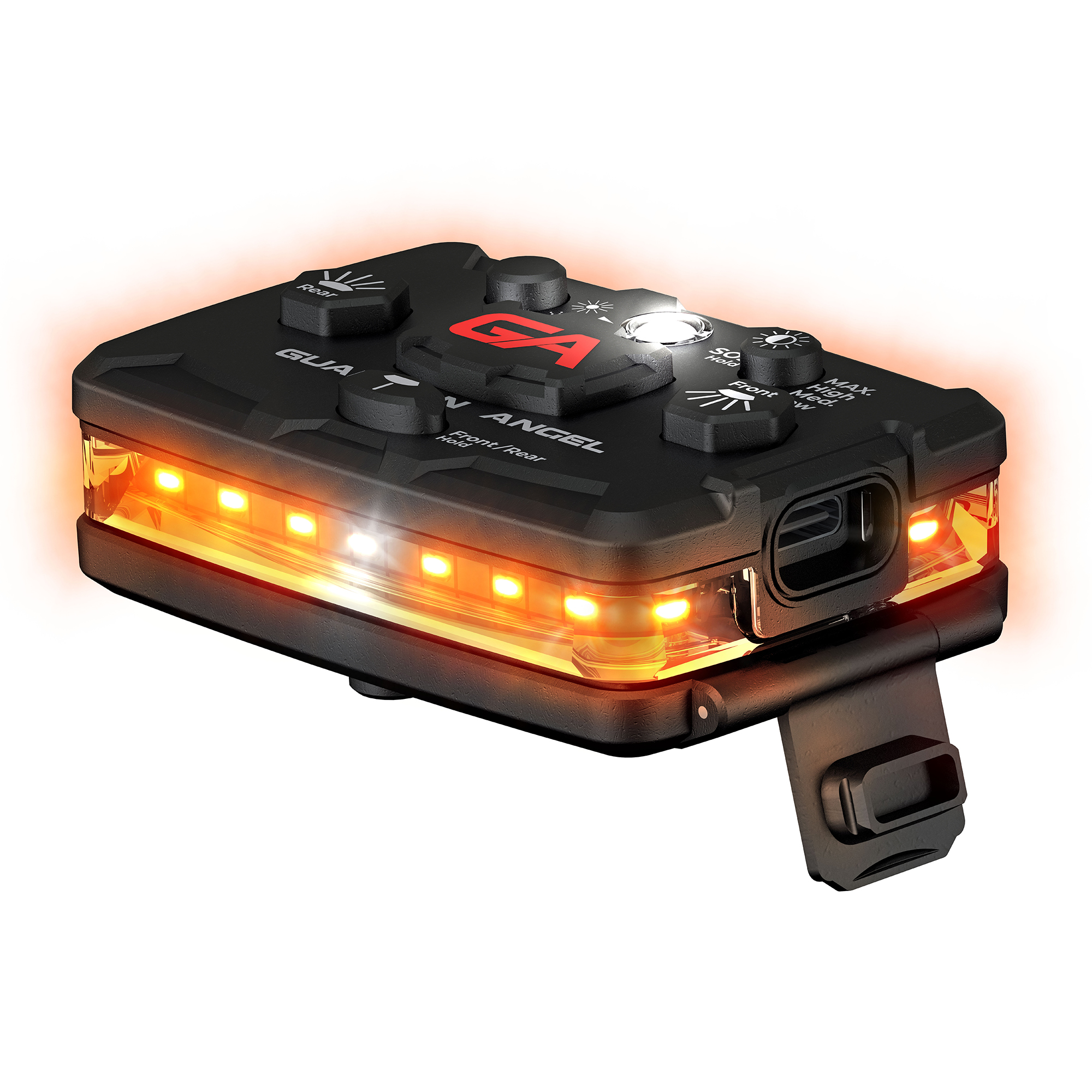 guardian angel safety device with orange lights