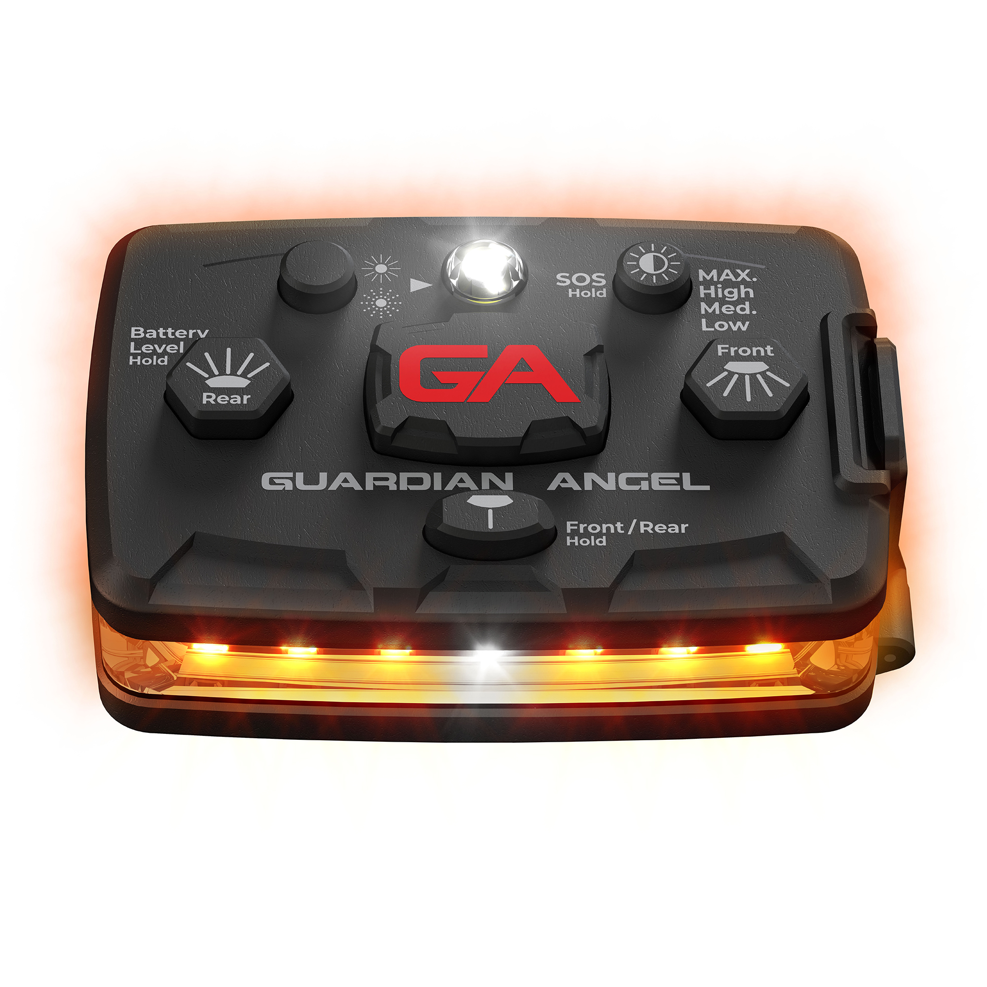 guardian angel safety device with orange lights